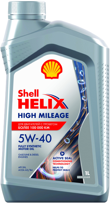 Моторное масло SHELL 5W40 HELIX HIGH MILEAGE, 1л